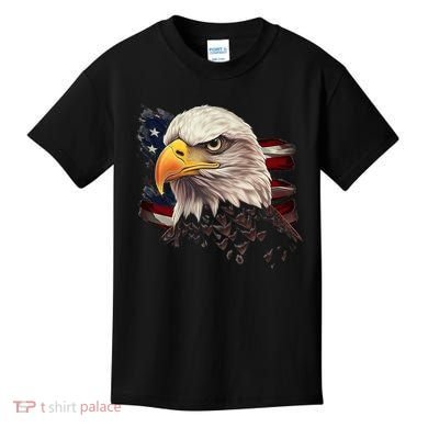 American Bald Eagle American Flag Usa Bald Eagle Kids T-Shirt