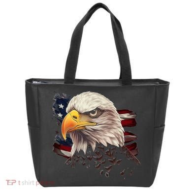 American Bald Eagle American Flag Usa Bald Eagle Tote Bag