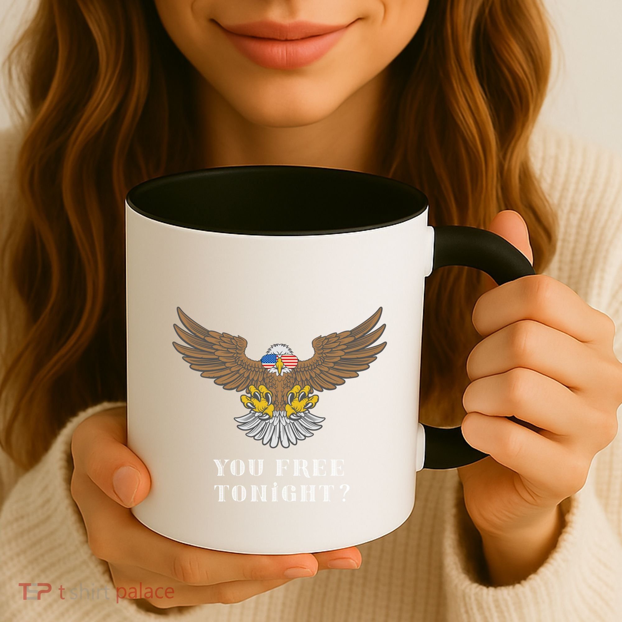 American Bald Eagle American Flag Patriotic You Free Tonight Great Gift Coffee Mug