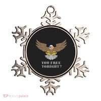 American Bald Eagle American Flag Patriotic You Free Tonight Great Gift Ornament thumb 0