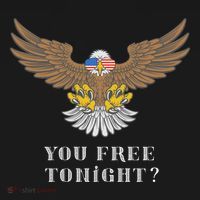 American Bald Eagle American Flag Patriotic You Free Tonight Great Gift Ornament thumb 1