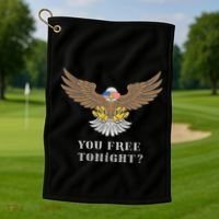 American Bald Eagle American Flag Patriotic You Free Tonight Great Gift Golf Towel thumb 1