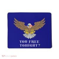 American Bald Eagle American Flag Patriotic You Free Tonight Great Gift Mousepad thumb 0