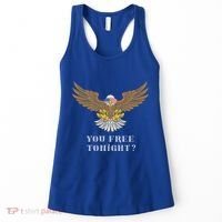 American Bald Eagle American Flag Patriotic You Free Tonight Great Gift Women's Tank Top thumb 0
