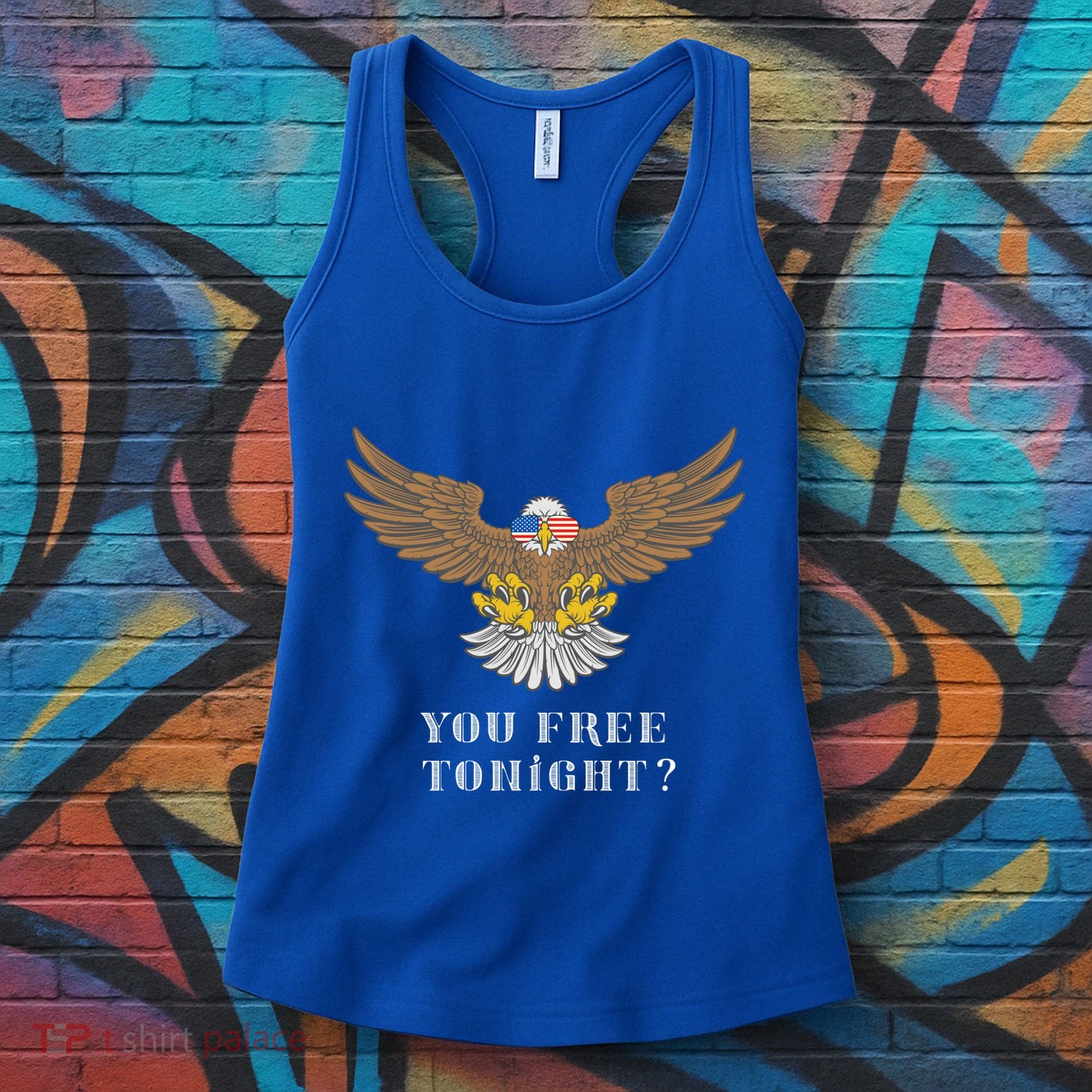 American Bald Eagle American Flag Patriotic You Free Tonight Great Gift Women's Tank Top