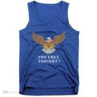 American Bald Eagle American Flag Patriotic You Free Tonight Great Gift Tank Top thumb 0