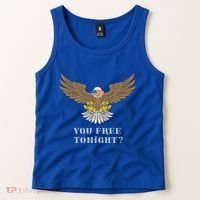 American Bald Eagle American Flag Patriotic You Free Tonight Great Gift Tank Top thumb 2
