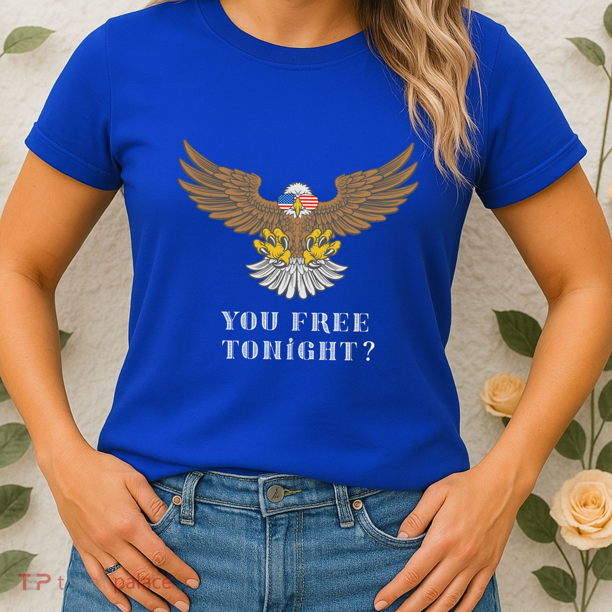 American Bald Eagle American Flag Patriotic You Free Tonight Great Gift Women's T-Shirt