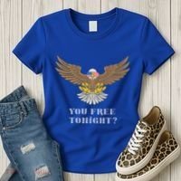 American Bald Eagle American Flag Patriotic You Free Tonight Great Gift Women's T-Shirt thumb 3