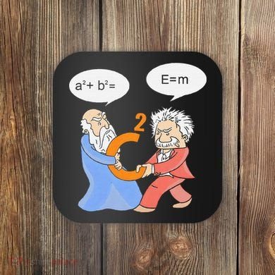 A2 B2 E Mc Funny Scientist Coaster