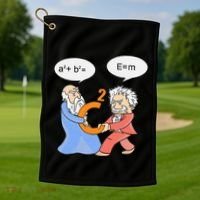 A2 B2 E Mc Funny Scientist Golf Towel thumb 1