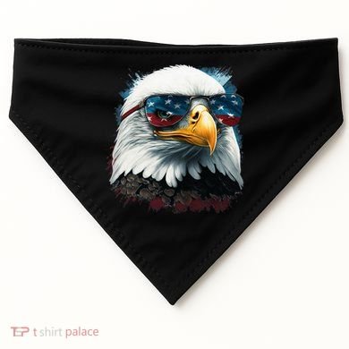 American Bald Eagle Usa Flag Eagle Usa USA-Made Doggie Bandana