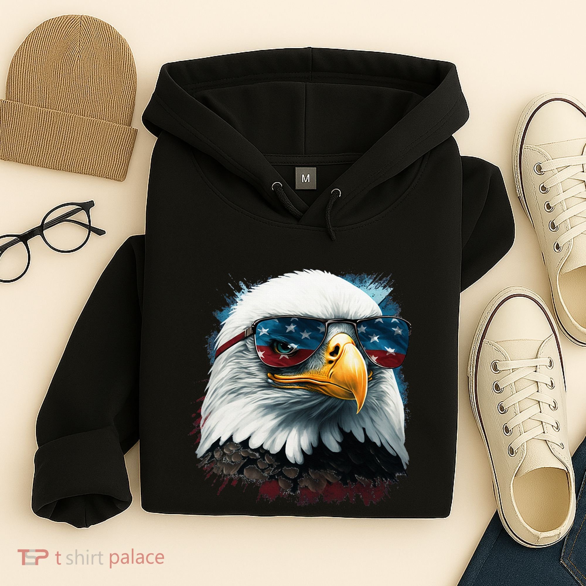 American Bald Eagle Usa Flag Eagle Usa Hoodie