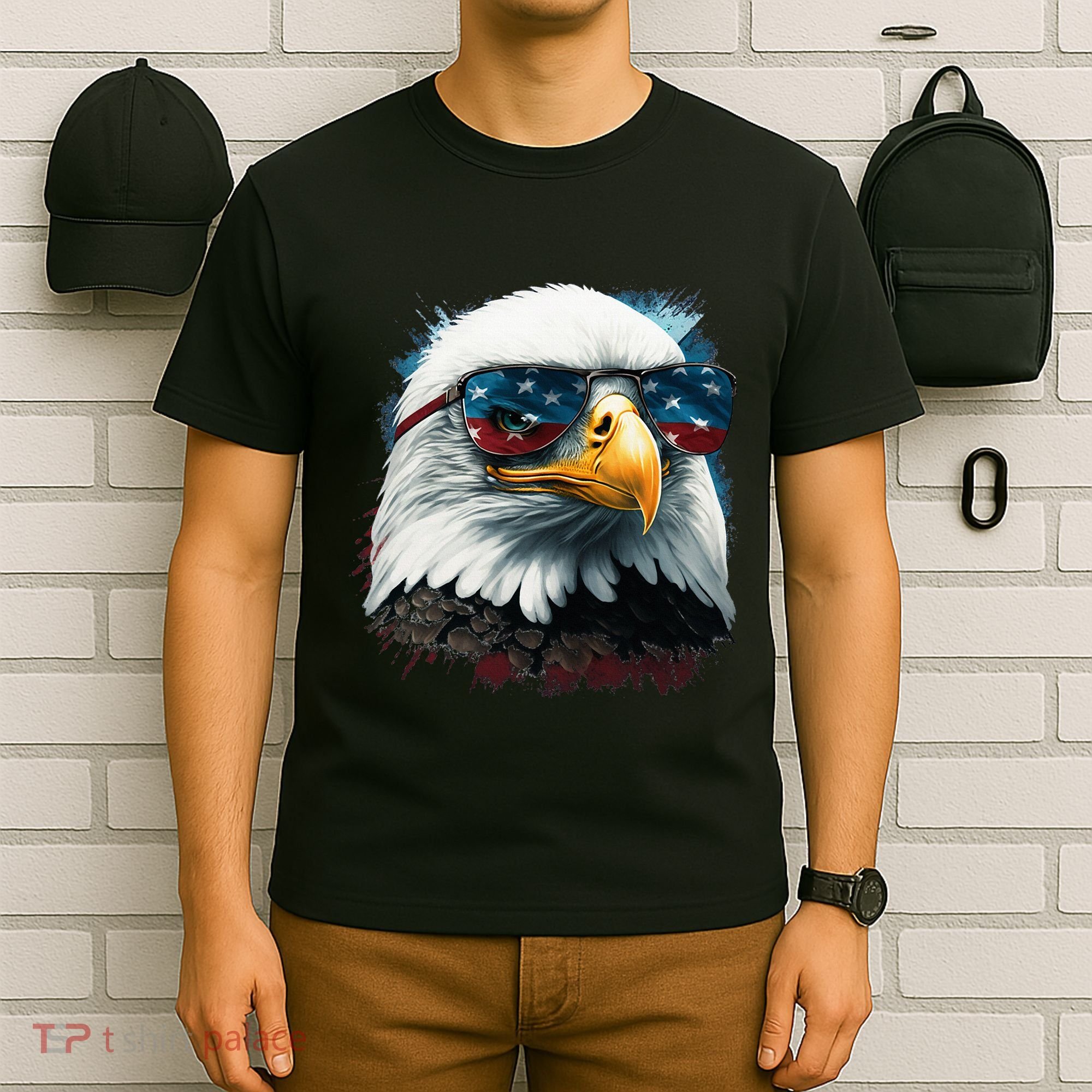 American Bald Eagle Usa Flag Eagle Usa T-Shirt