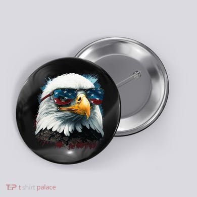 American Bald Eagle Usa Flag Eagle Usa Button