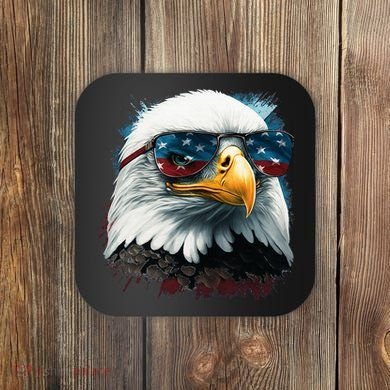 American Bald Eagle Usa Flag Eagle Usa Coaster