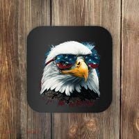 American Bald Eagle Usa Flag Eagle Usa Coaster thumb 0