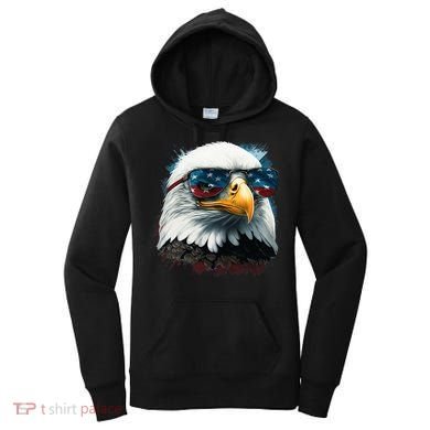 American Bald Eagle Usa Flag Eagle Usa Women's Hoodie