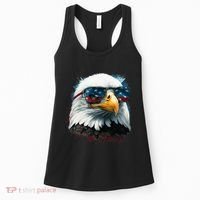 American Bald Eagle Usa Flag Eagle Usa Women's Tank Top thumb 0