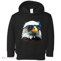 American Bald Eagle Usa Flag Eagle Usa Toddler Hoodie thumb 0