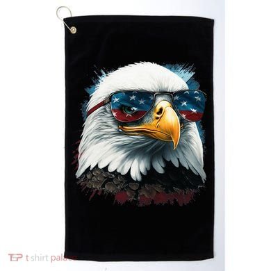 American Bald Eagle Usa Flag Eagle Usa Golf Towel