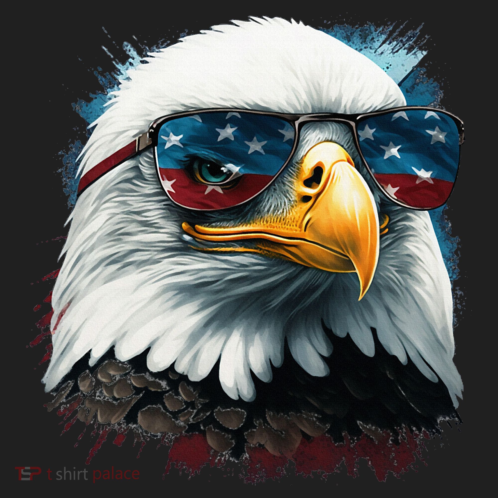 American Bald Eagle Usa Flag Eagle Usa Golf Towel