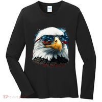 American Bald Eagle Usa Flag Eagle Usa Women's Long Sleeve Shirt thumb 0