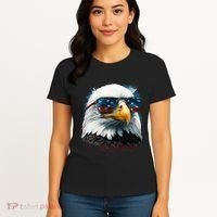 American Bald Eagle Usa Flag Eagle Usa Women's T-Shirt thumb 4