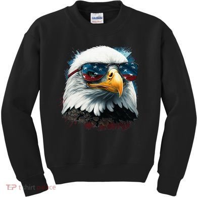 American Bald Eagle Usa Flag Eagle Usa Kids Sweatshirt