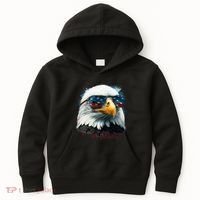 American Bald Eagle Usa Flag Eagle Usa Kids Hoodie thumb 0