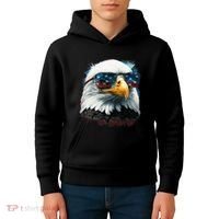 American Bald Eagle Usa Flag Eagle Usa Kids Hoodie thumb 4