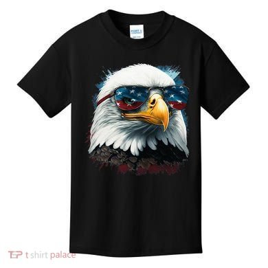 American Bald Eagle Usa Flag Eagle Usa Kids T-Shirt