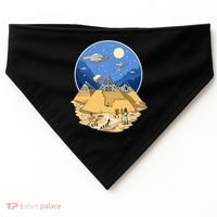 Aliens Bulding Egyptian Pyramids USA-Made Doggie Bandana thumb 0