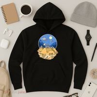 Aliens Bulding Egyptian Pyramids Hoodie thumb 3