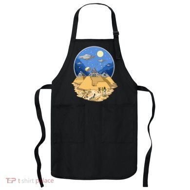 Aliens Bulding Egyptian Pyramids Apron