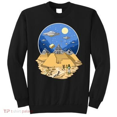 Aliens Bulding Egyptian Pyramids Sweatshirt