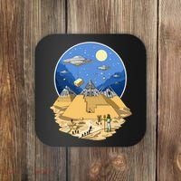 Aliens Bulding Egyptian Pyramids Coaster thumb 0
