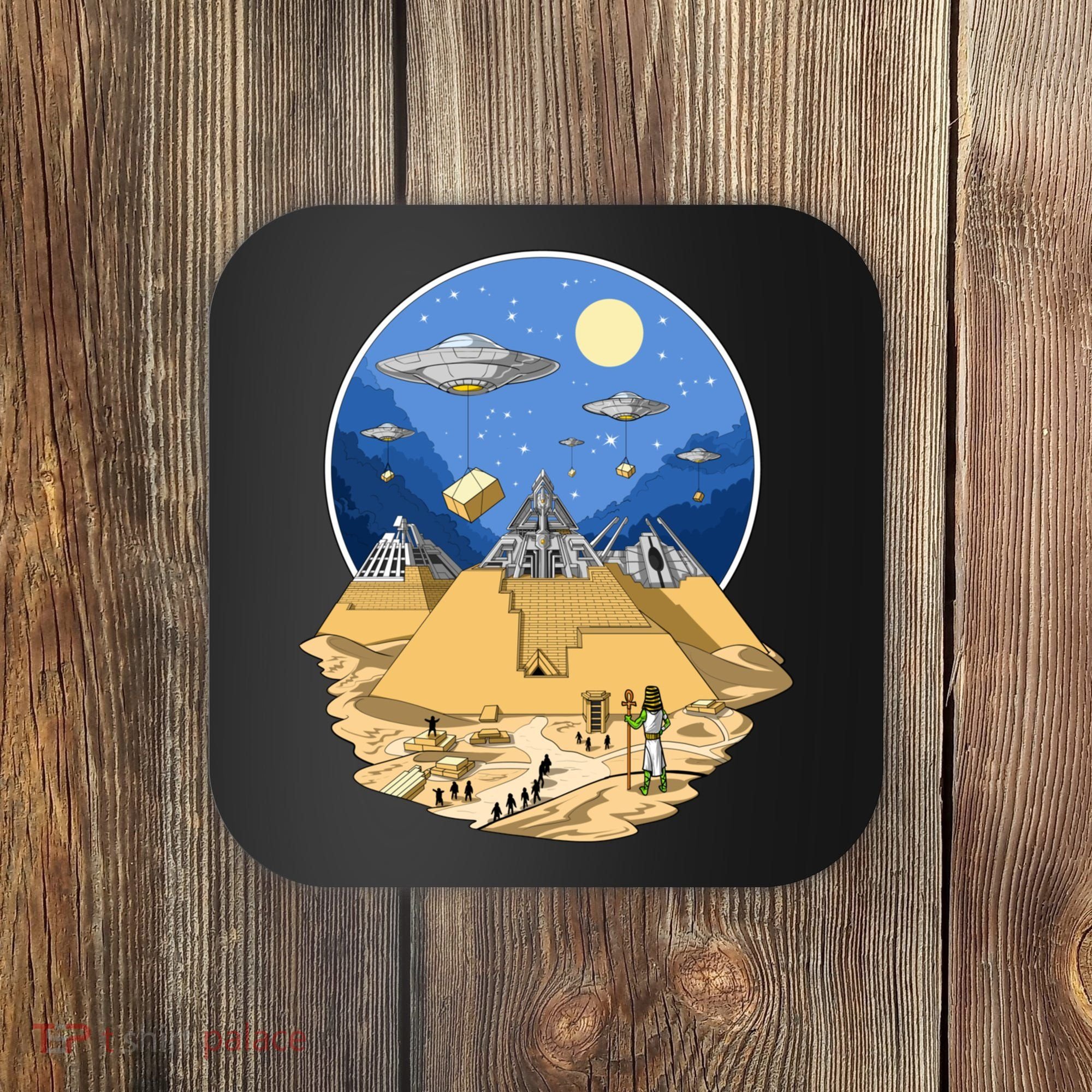 Aliens Bulding Egyptian Pyramids Coaster