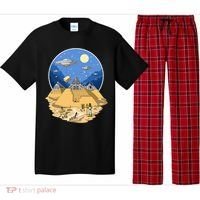 Aliens Bulding Egyptian Pyramids Pajama Set thumb 0