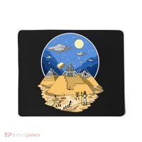 Aliens Bulding Egyptian Pyramids Mousepad thumb 0