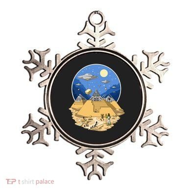Aliens Bulding Egyptian Pyramids Ornament