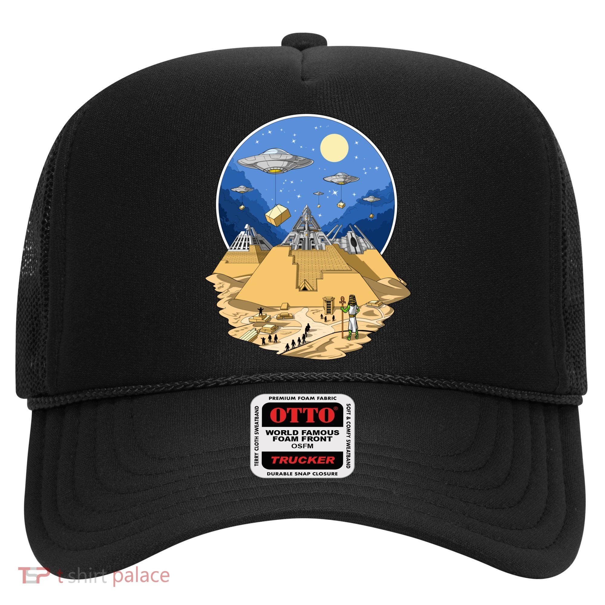 Aliens Bulding Egyptian Pyramids Hat