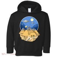Aliens Bulding Egyptian Pyramids Toddler Hoodie thumb 0