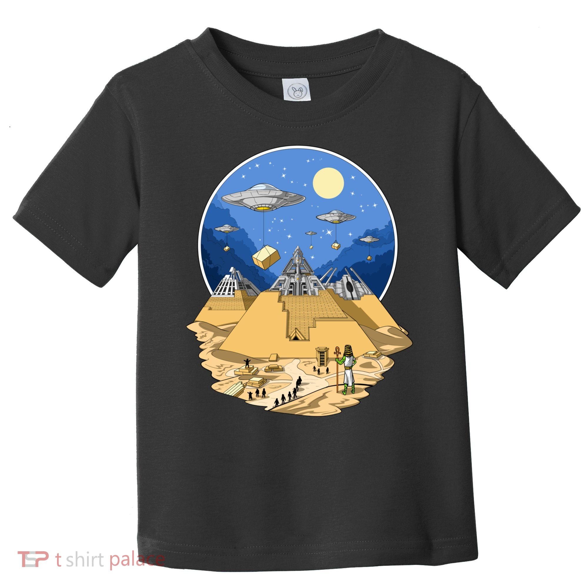 Aliens Bulding Egyptian Pyramids Toddler T-Shirt