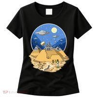 Aliens Bulding Egyptian Pyramids Women's T-Shirt thumb 0