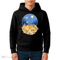 Aliens Bulding Egyptian Pyramids Kids Hoodie thumb 4