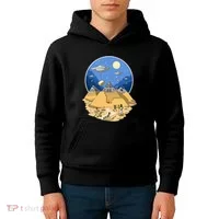 Aliens Bulding Egyptian Pyramids Kids Hoodie thumb 4