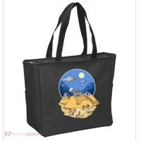 Aliens Bulding Egyptian Pyramids Tote Bag thumb 2