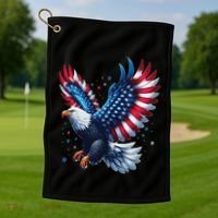 American Bald Eagle Gift Golf Towel thumb 1