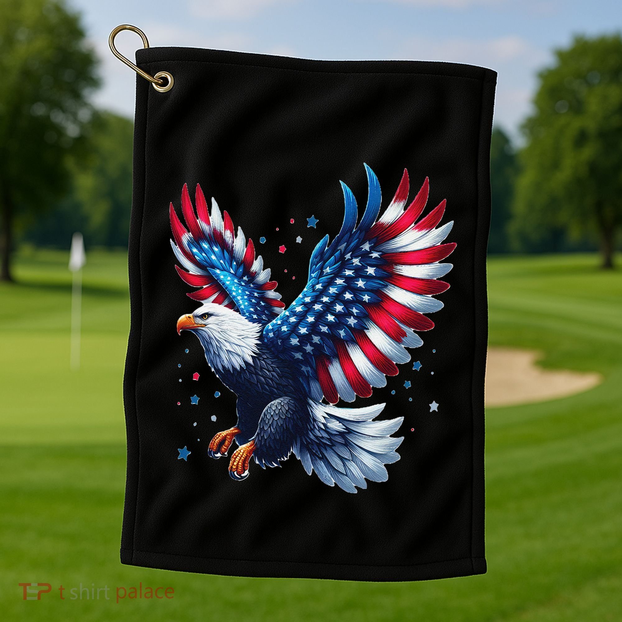 American Bald Eagle Gift Golf Towel